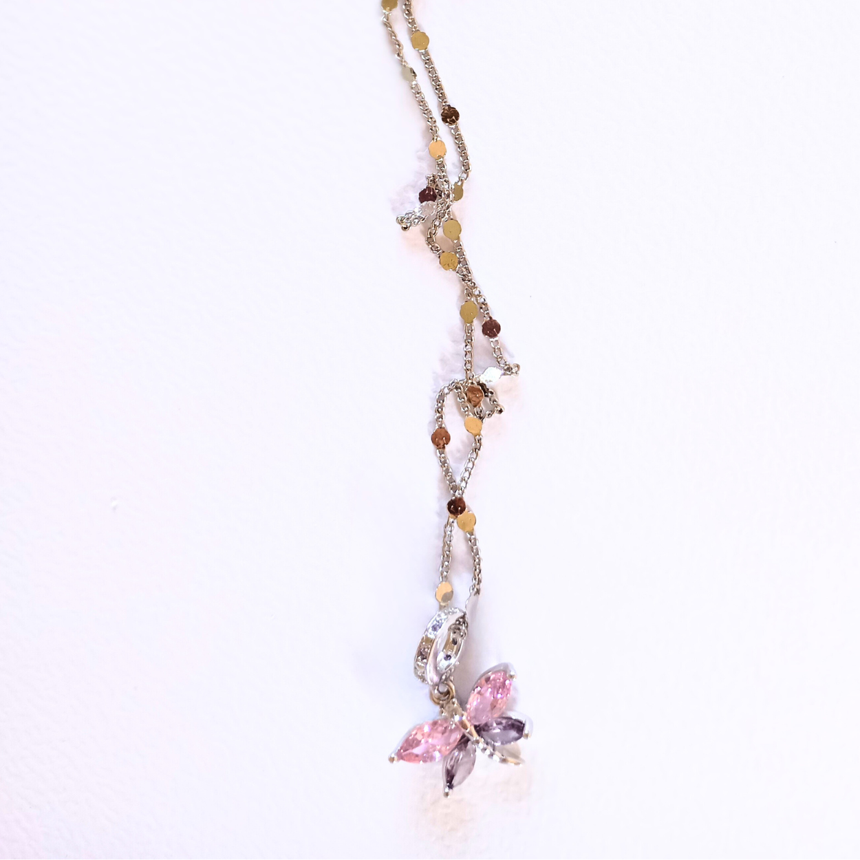 COLLAR DRAGON FLY. Plata, 925 Sterling Silver, plata de ley, hipoalergénico, cristal. Mujer. Hecho a mano