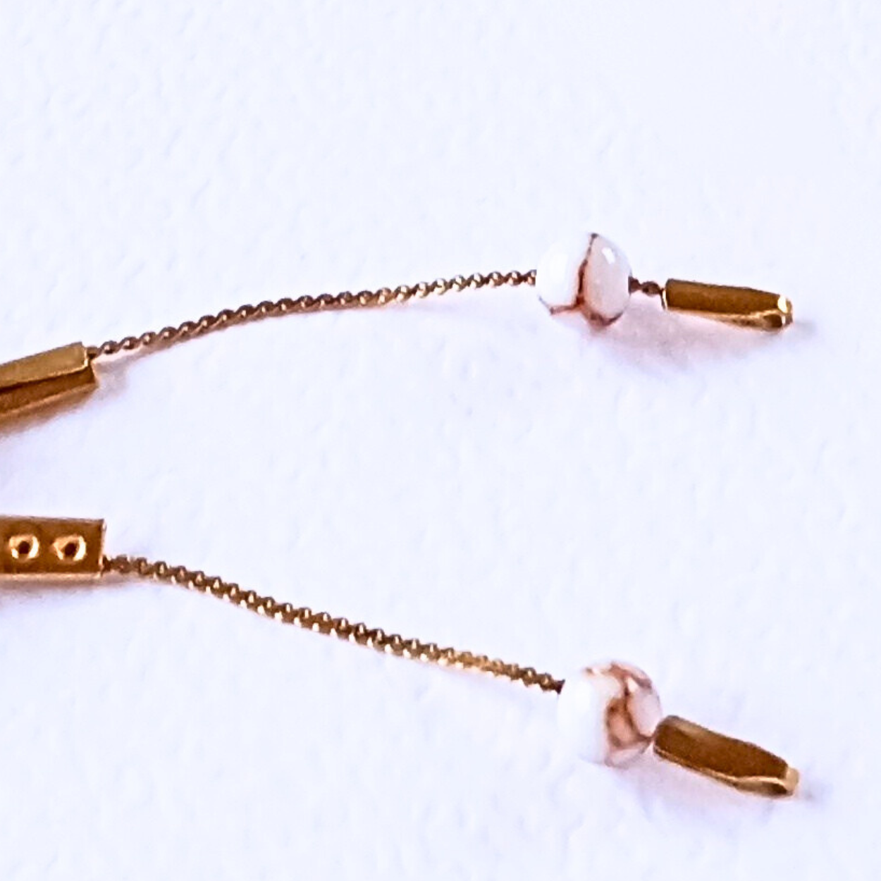 EARRINGS JAZMINE. Gold, stainless steel, glass, natural stone. Women. Handmade