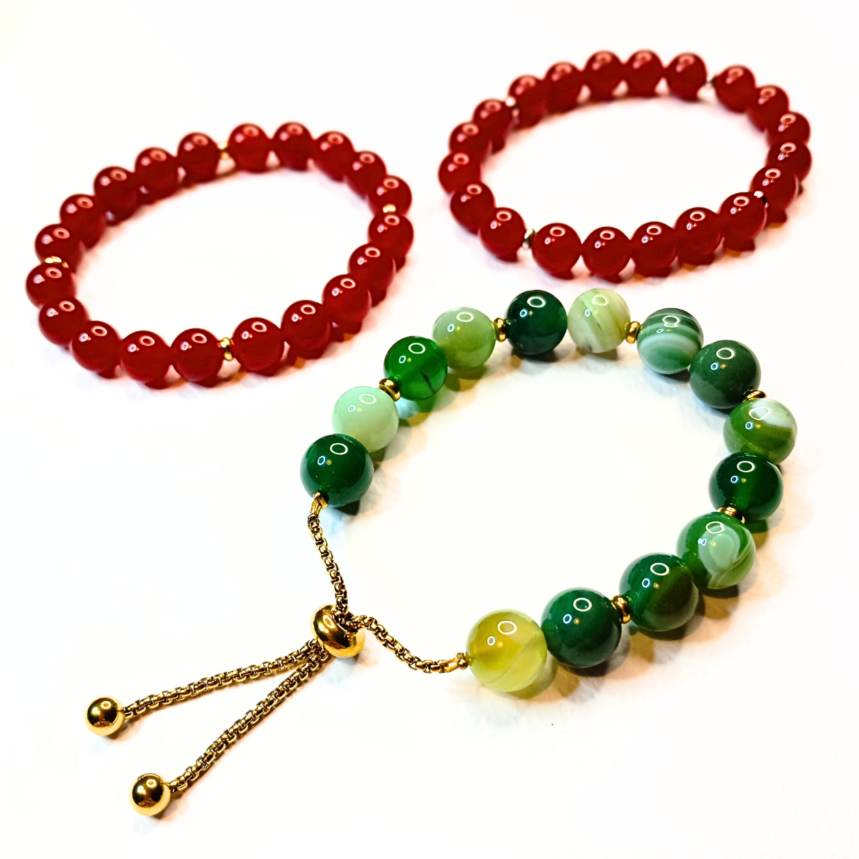 Bracelet IDUN – Gold & Silver | Stainless Steel | Handmade with Natural Stone