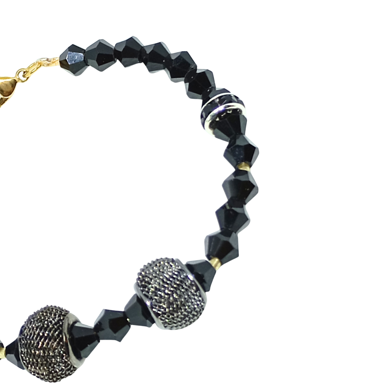 ARMBÅND NEW YORK. Guld, rustfrit stål, charms, krystal. Kvinde. Håndlavet i Danmark