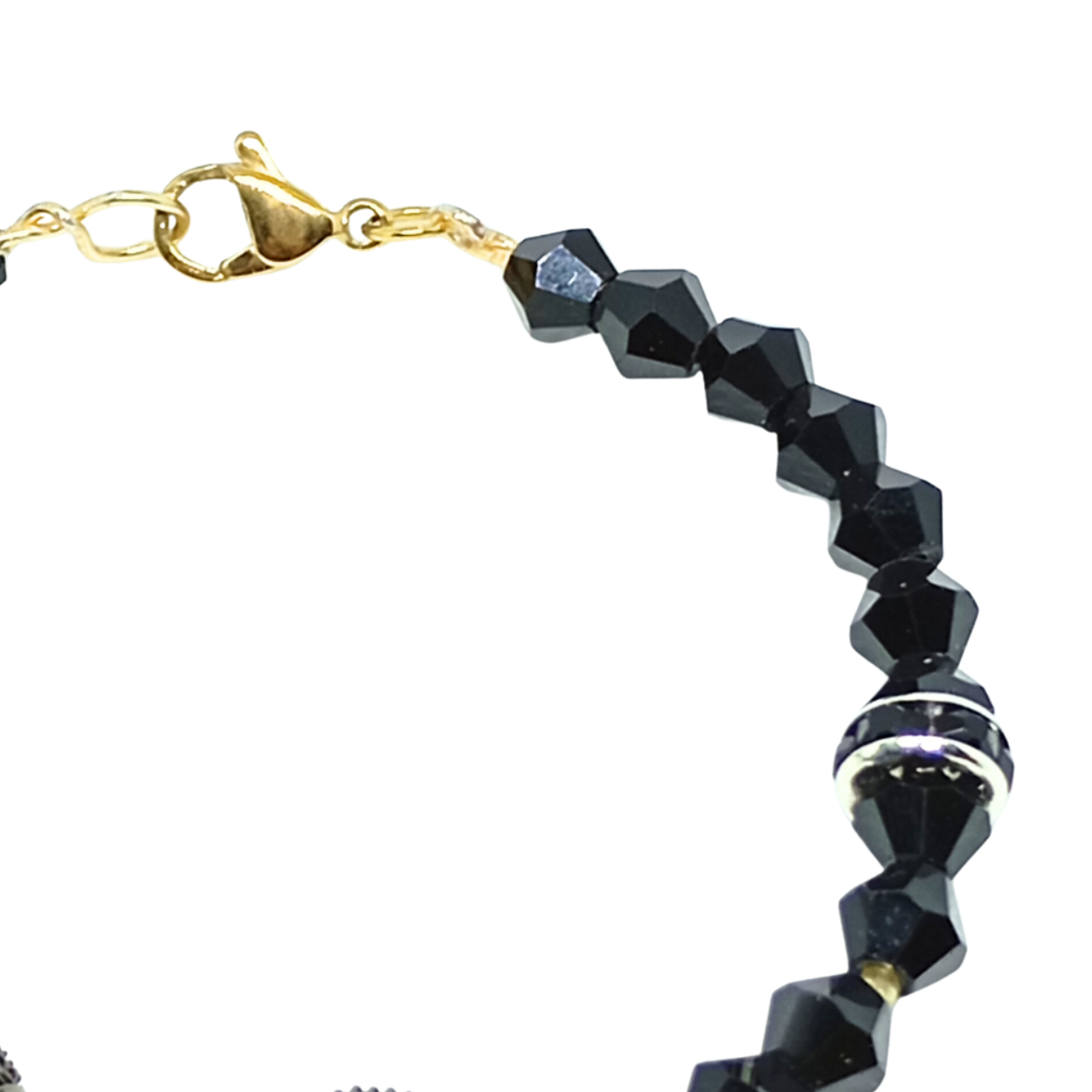 ARMBÅND NEW YORK. Guld, rustfrit stål, charms, krystal. Kvinde. Håndlavet i Danmark