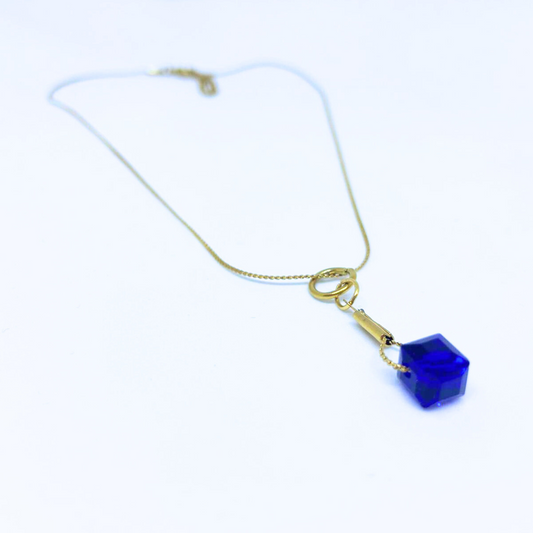 COLLAR COLORS. Oro, acero inoxidable, cristal, minimalista. Mujer. Hecho a mano.