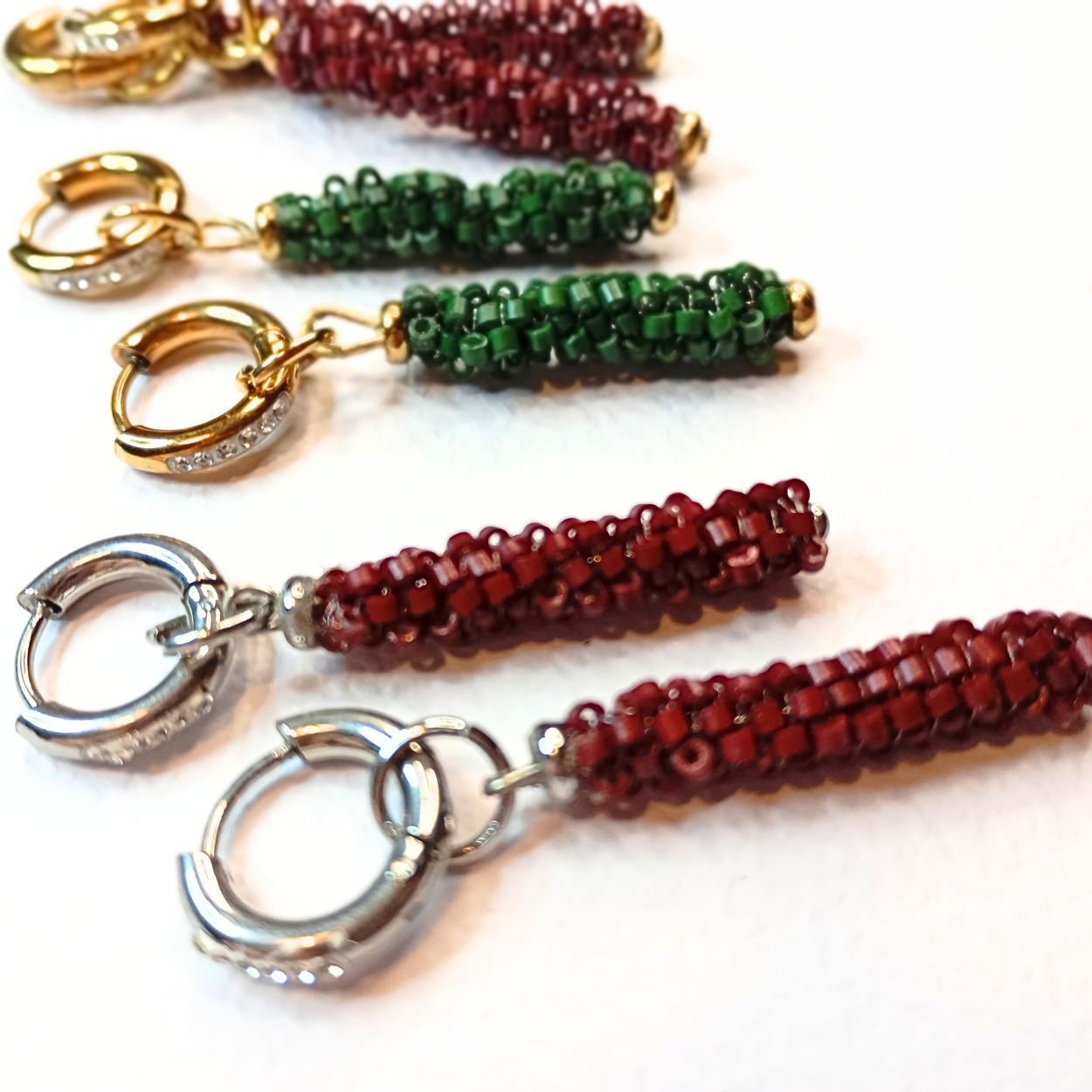 Earrings HEL – Gold & Silver | Stainless Steel | Handmade with Acrylic Pearls