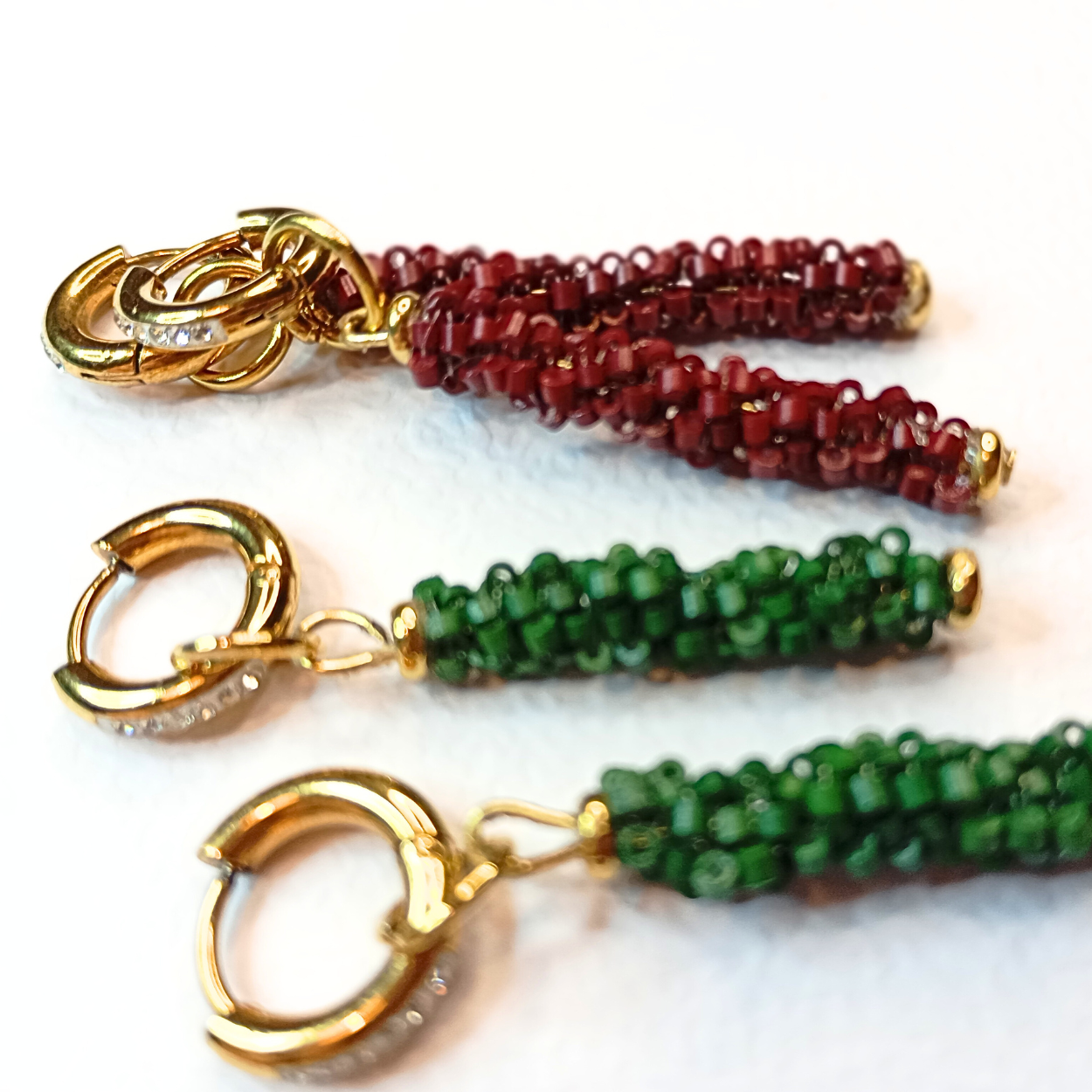 Earrings HEL – Gold & Silver | Stainless Steel | Handmade with Acrylic Pearls