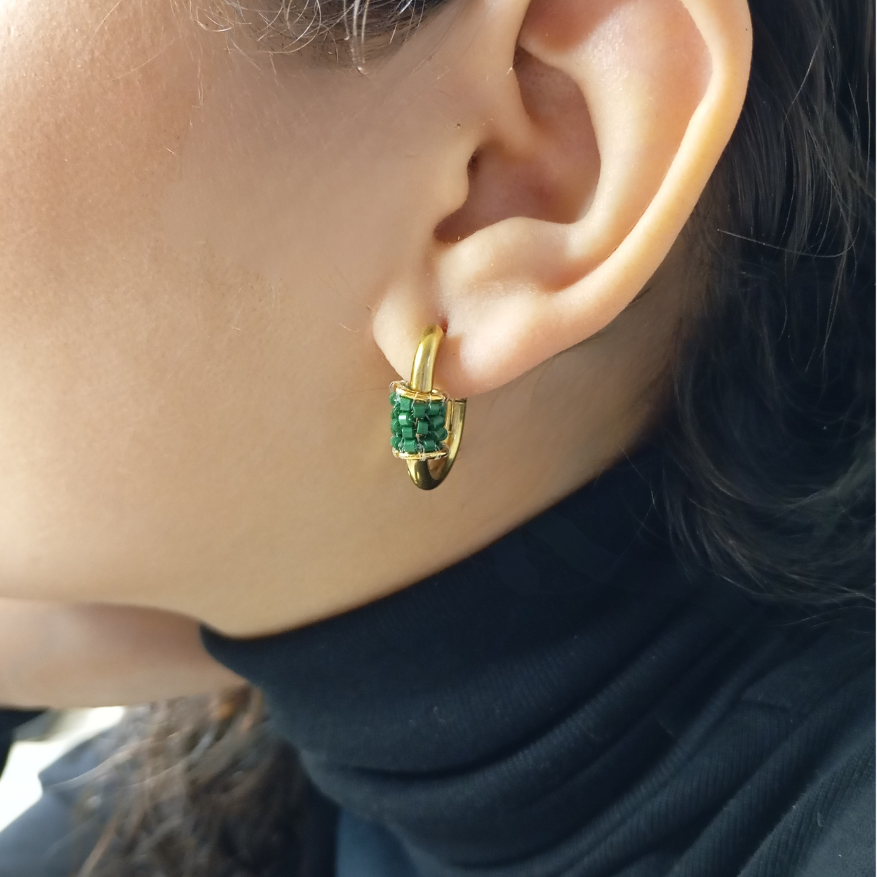 Earrings SOL – Gold & Silver | 316 Stainless Steel | Handmade with Acrylic Pearls