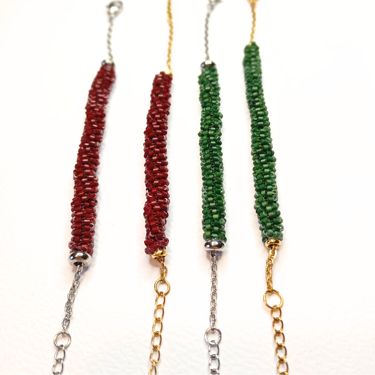 Bracelet HNOSS – Gold & Silver | Stainless Steel | Handcrafted with woven pearls