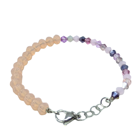 ARMBÅND MIRIAM. Sølv, rustfrit stål, glasperler. Dame. Håndlavet i Danmark.